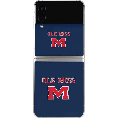 University of Mississippi Ole Miss Blue Galaxy Z Flip4 5G Skin
